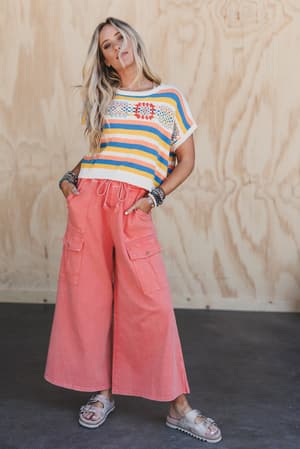 the-nest-cargo-cascade-wide-leg-pants-carnation/Orange