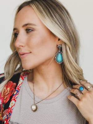Reba Earrings - Turquoise OS / Turquoise