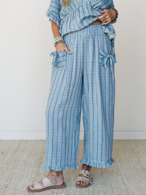 Beachy Breeze Striped Pants: undefined
