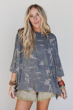 The Nest Country Girl Camo Top: undefined