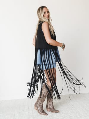 Rock the West Fringe Vest: undefined