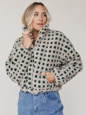 Ready Set Go Checkered Jacket: undefined