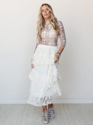 Mixed Ruffle 2 Piece Bundle - Beige Beige