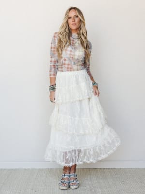 Mixed Ruffle 2 Piece Bundle - Beige Beige