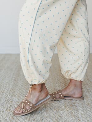 On the Chase Polka Dot 2 Piece Bundle - Butter Yellow