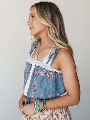 Flower Petals 2 Piece Bundle - Denim