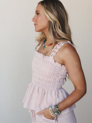 The Nest Gaia Ruffle 2 Piece Bundle - Rose