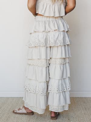 Ruffle Bloom 2 Piece Bundle - Taupe