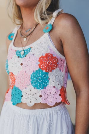 Daisy Dreamer Crochet Top: undefined