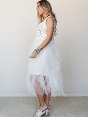 Desert Disco Dress - White OS / White