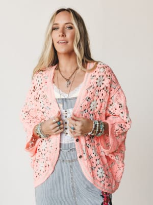 Time for Change Cardigan - Orange Natural OS / Orange Natural