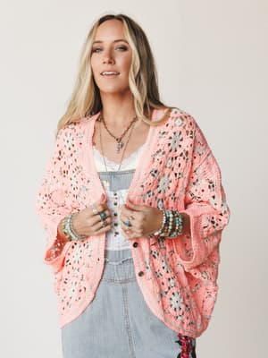Time for Change Cardigan - Orange Natural OS / Orange Natural