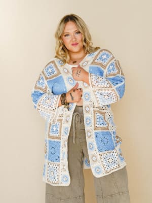 Holiday Journey Cardigan - Blue Multi OS / Blue Multi