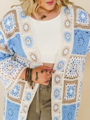 Holiday Journey Cardigan - Blue Multi OS / Blue Multi
