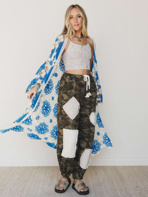 Dazzling Light Duster Kimono - Blue Multi OS / Blue Multi