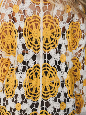 Dazzling Light Duster Kimono - Yellow Multi OS / Yellow Multi