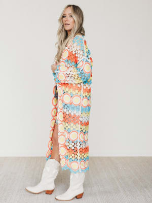 Dream Side Cardigan - Orange Multi OS / Orange Multi