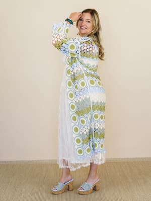 Dream Side Cardigan - Sage Multi OS / Sage Multi