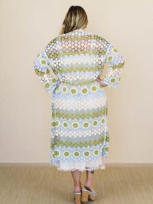 Dream Side Cardigan - Sage Multi OS / Sage Multi