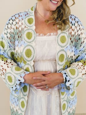 Dream Side Cardigan - Sage Multi OS / Sage Multi