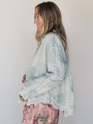 Spring Tune Blouse - Mint OS / Mint