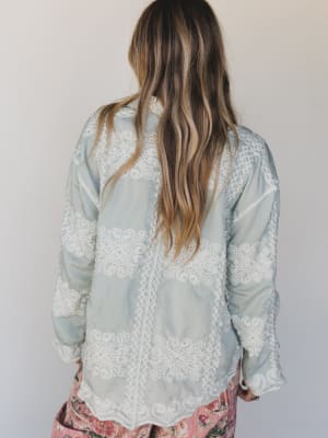 Spring Tune Blouse - Mint OS / Mint