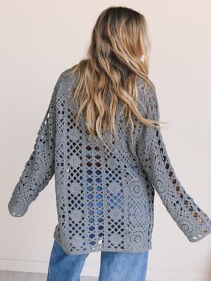 marisela-crochet-button-down-top-gray/Gray