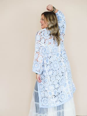 Floral Mood Duster - Blue OS / Blue