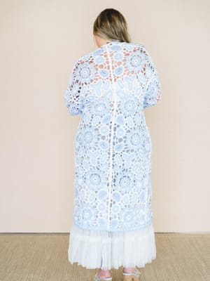 Floral Mood Duster - Blue OS / Blue