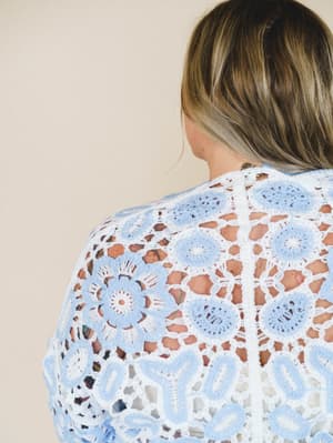 Floral Mood Duster - Blue OS / Blue
