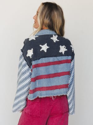 American Pride Jacket - Denim Multi L / Denim Multi