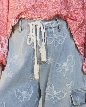 Butterfly Denim Pant - Denim L / Denim