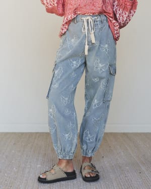 Butterfly Denim Pant - Denim L / Denim