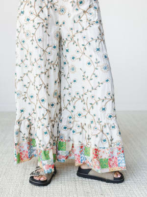 In Love with Lily Jumpsuit - Natural Green Floral S / Natural Green Floral