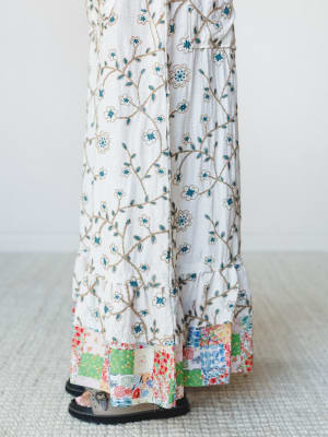 In Love with Lily Jumpsuit - Natural Green Floral S / Natural Green Floral