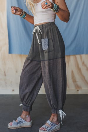 Love Struck Embroidered Joggers: undefined