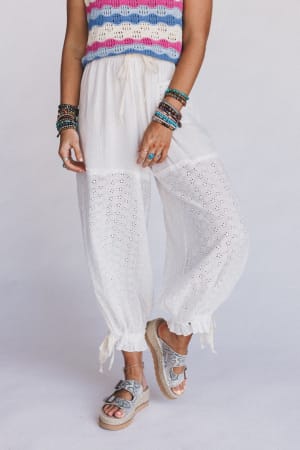 Love Struck Embroidered Joggers: undefined