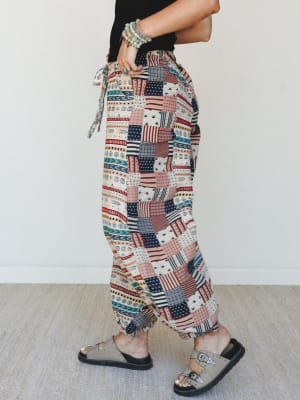 Hometown Effect Pants - Almond Multi L / Almond Multi