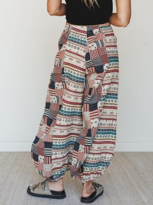 Hometown Effect Pants - Almond Multi L / Almond Multi