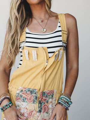 Soak up the Sun Overalls - Dandelion L / Dandelion