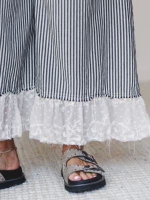 A Bit of Whimsy Jumpsuit - Black Stripe S / Black Stripe
