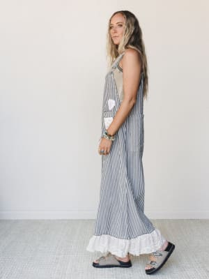 A Bit of Whimsy Jumpsuit - Black Stripe S / Black Stripe