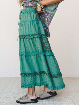 Life on the Island Skirt - Olive Multi S / Olive Multi