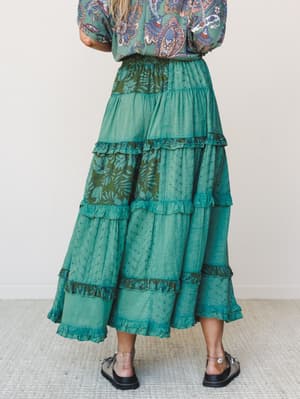 Life on the Island Skirt - Olive Multi S / Olive Multi