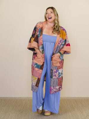 Market Maiden Patchwork Kimono: undefined