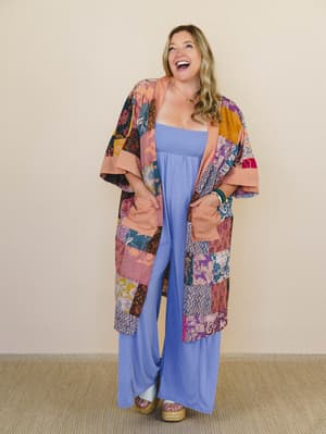 Market Maiden Patchwork Kimono: undefined