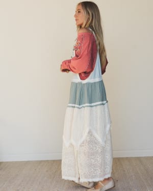 Spring And Lace Overall Dress - Blue M/L / Blue