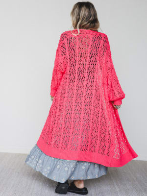 Garden Days Cardigan - Apple Red L / Apple Red