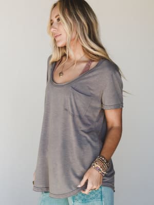 Right On Tee Shirt - Charcoal L / Charcoal