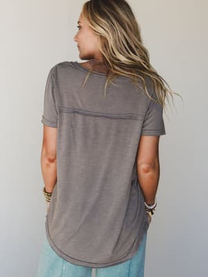 Right On Tee Shirt - Charcoal L / Charcoal